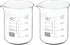PATIKIL 400ml Low Form Glass Beaker, 2 Pack, 3.3 Borosilicate Glass with Graduated Scale for Kitchen Lab