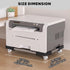 GCXNSKDQN cart1-Tier Under Desk Printer Mini Printer CartRolling Printer cart with Locking Casters for Under Desk