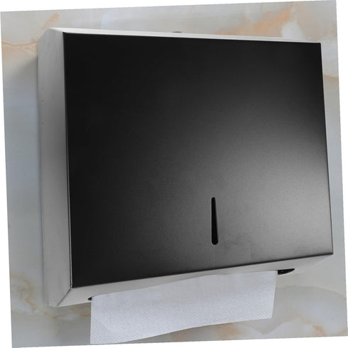Lurrose Stainless Steel Bathroom Tissue Holder with Strong Adhesive No-Nail Mount Hand Towel Dispenser for Home Hotel
