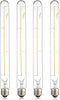 Leools 4 Pack Vintage LED Filament Bulb T300, 6W Dimmable T10 Edison Light Bulb, 2700K Warm White Clear Glass