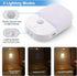 Hiwrolat Dimmable 2 Pack Motion Sensor Night Light, LED Warm White Type-C Rechargeable Battery, for Hallway, Bathroom