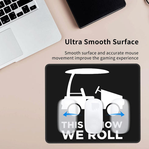 NUSDB This is How I Roll Funny Golf Cart Mouse Pad Office Products and Gaming Mousepad for Laptop, Computer and PC