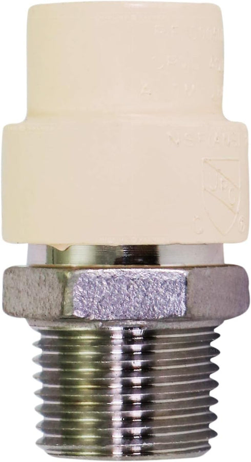Supply Giant TTDQN056 Male x CPVC Adapter Transition Pipe Fitting, 3/4 in Stainless Steel