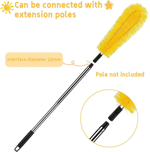 2 PCS Gutter Cleaning Brush, Roofing Tool for Rain Gutter Guard Cleaner, Interface Diameter 0.87 Inch