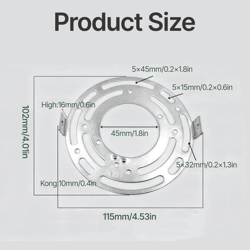 erioctry 115mm 4.5 Inch Universal Light Fixture Mounting Bracket Kit Ceiling Plate & Crossbar for Pendant Chandelier