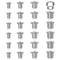 24PCS Dowel Centering Pins for Woodworking - Steel Drill Center for Dowel and Tenon Transfer (1/4", 5/16", 3/8", 1/2")