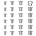 24PCS Dowel Centering Pins for Woodworking - Steel Drill Center for Dowel and Tenon Transfer (1/4", 5/16", 3/8", 1/2")