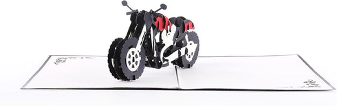 Liif Motorcycle Mania Father's Day Pop Up Card for All Occasions, Birthday, Congratulations Card, Unique Gifts