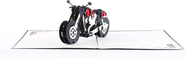 Liif Motorcycle Mania Father's Day Pop Up Card for All Occasions, Birthday, Congratulations Card, Unique Gifts
