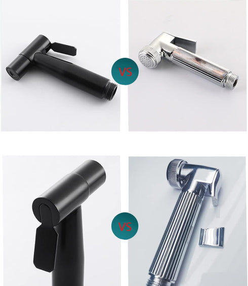 QQAMOGNNK Bidet Sprayer Head Black Shower Faucet Bidet Cloth Diaper Sprayer for Toilet Toilet Shower Head Black