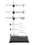 QWORK Laboratory Grade Metalware Set, Lab Support Stand with Iron Clamp Holder, Flask Clamp, and Condenser Stand