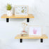 5x3.4 Inch, Pack 4 Alise Floating Shelf Brackets Heavy Duty L-Shaped Wall Brackets - Black Angle Corner Braces