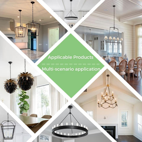 5-5/16 Inch 6 Light Canopy Kit with Feet Hanging Chain, Heavy Duty, Replacement Cover Plate for Chandelier, Pendant