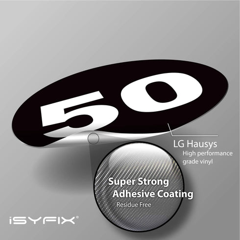 iSYFIX Black Consecutive Number Stickers, 1 to 50, 1-inch, Vinyl Self Adhesive Decal for Organizing, Storage,