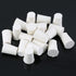 20 Pcs 000# White Solid Rubber Stoppers Tapered Lab Plugs, Dia. 13mm x Dia. 8mm - Height 17mm