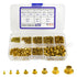 XINGYHENG 650Pcs Mixed Zinc Plated Copper Rivets Assortment Kit, 8 Values M0.9(d)-M5(L) with Plastic Storage