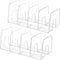 Clear Desktop Book Organizer, Creative Book Stand, Non-Acrylic Stand for Home School and Office, Divider Bookshelf (4