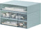 Plastic Storage Drawer, 6 Drawers Desk Organizer, Makeup Organizer, Blue (6.5"L x 8.9"W x 5.1"H)