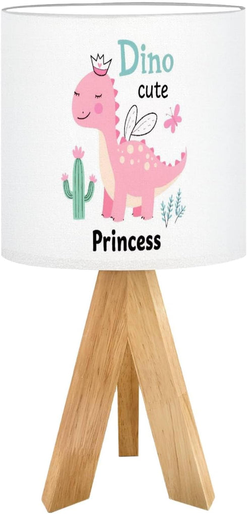 OEPWQIWEPZ Tripod Bedside Desk Table Lamp Princess Girl Dino Cute Dinosaur Fairy Baby