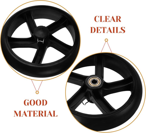 2pcs Holibanna Laundry Cart Wheels Replacement Rolling Cart Wheel Easy to Install Wear-resistant Design