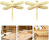 HAMPPLIES 4pcs Set, Dragonfly Cabinet Knobs Vintage Drawer Pull Handles for Dresser, Wardrobe, Bathroom, Gold Tone