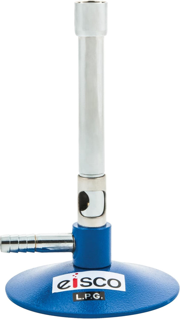 Eisco Labs Liquid Propane Bunsen Burner with Flame Stabilizer and Air Vent Adjustment