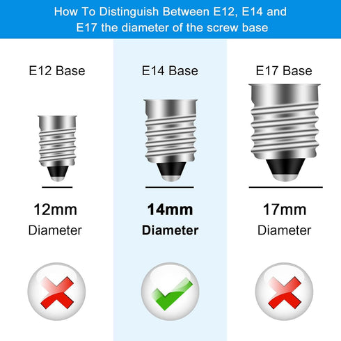 E14 LED Bulb, 4W Replacement for Whirlpool Freezer Light, Daylight White 5000K, 120V, 2 Pack