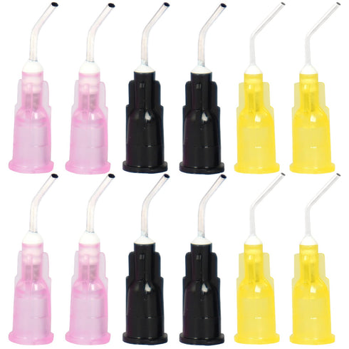 300 Pcs Bent Blunt Tip Dispensing Needles, Disposable Blunt Needle Tips for Oil or Glue Applicator
