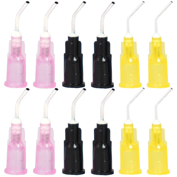 300 Pcs Bent Blunt Tip Dispensing Needles, Disposable Blunt Needle Tips for Oil or Glue Applicator