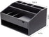 Wood Desk Drawer Organizers with File Organizer and Pen Holder, Black Office Decor Combo for Desk Organization