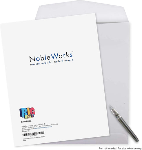 NobleWorks Jumbo 21st Birthday Card, 8.5 x 11 Inch Milestone Notecard with Envelope