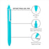 Poppin Retractable Gel Luxe Pens, Aqua, Package of 6, Blue Ink