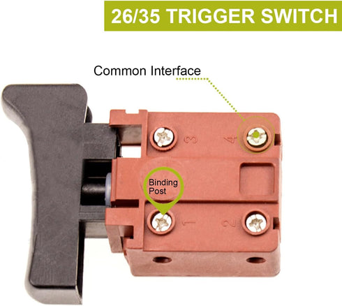 Trigger Switch for Leiya 26/35 Electric Drill Hammer Tool, Fielect Power Speed Control Push Button
