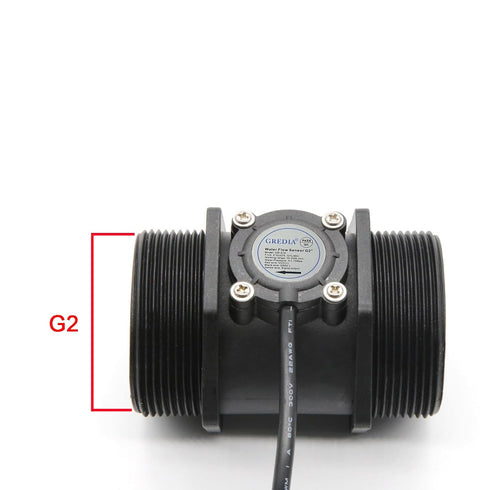 2" Food-Grade Water Flow Sensor Switch - Hall Effect Flowmeter Fluid Meter Counter 10-200L/min