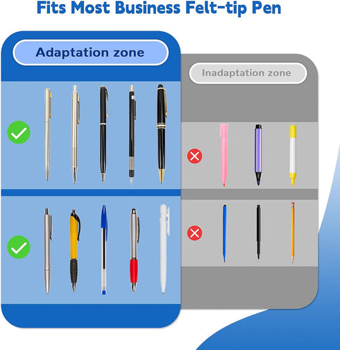 4 Set, 27.5" Likesing Retractable Pencil Holder Anti-Lost Retractable Pen Holder with Clip, Elastic Reel Pen Leash