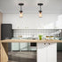 1-Light Glass Mason Jar Light Fixtures, Kitchen Island Pendant Lighting Farmhouse Light Fixture Close to Ceiling Light