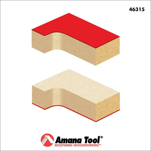 Amana Tool - 46315 Solid Carbide Spiral Plunge 1/4 Dia x 1" 4 Shank Up-Cut