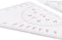 Klanata 405mm Set, (15.9in) Large Marine Navigation Triangle Ruler & Protractor Crystal Clear Acrylic Chart Plotting