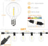 Svater Outdoor String Lights LED 25 FT, Patio Globe Lights with 12+1 Plastic G40 Bulbs, Waterproof Dimmable Hanging Light for Outside Backyard Bistro Cafe Porch Party Decor, 2700K Warm White by Svater