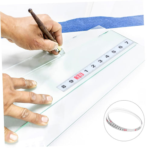 1roll Gadpiparty Adhesive Measuring Tape Workbench Ruler Metric Scale Easy Fixation for Flexible Compact Storage