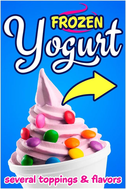 Frozen Bold Yogurt A-Frame Sign