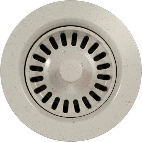 Houzer 190-9566 Speckled Granite Disposal Flange for 3.5-Inch Drain Openings in White