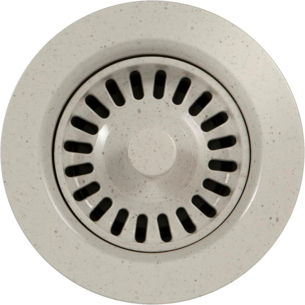 Houzer 190-9566 Speckled Granite Disposal Flange for 3.5-Inch Drain Openings in White