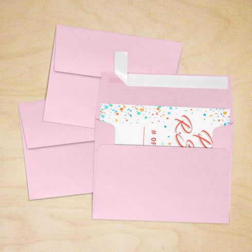 LUXPaper A2 Invitation Envelopes | 4 3/8" x 5 3/4" | 50 Qty - Rose Quartz Metallic | 80lb. Text