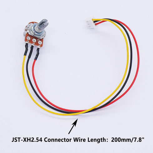 TWTADE 3PCS 100K Ohm Linear Taper Rotary Potentiometer WH148 B100K with XH2.54-3P Connector Wire Cable