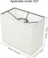 Generic Linen Lampshade Cordless Table Lamp Shade Square Lampshades for Table Lamps Linen Rectangular Lamp Shade