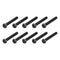 Hex Bolts (1/2-13x4") 10Pcs, 304 Stainless Steel Fully Threaded Hex Head Screw Bolt for Furniture Repair, Black