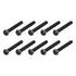 Hex Bolts (1/2-13x4") 10Pcs, 304 Stainless Steel Fully Threaded Hex Head Screw Bolt for Furniture Repair, Black