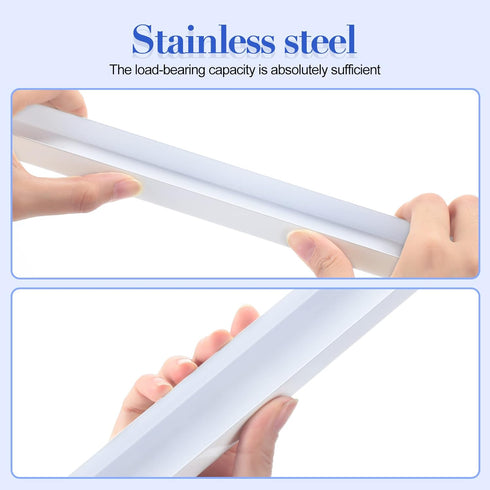 Patelai 12 Pcs Filing Front to Back Rails, Stainless Steel White File Cabinet Inserts for Letter Size Folders
