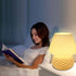 BSOD Mushroom Lamp, Glass Bedside Night Green Table Lamps Murano Vintage Small Nightstand Desklamp Swirl Light for Home